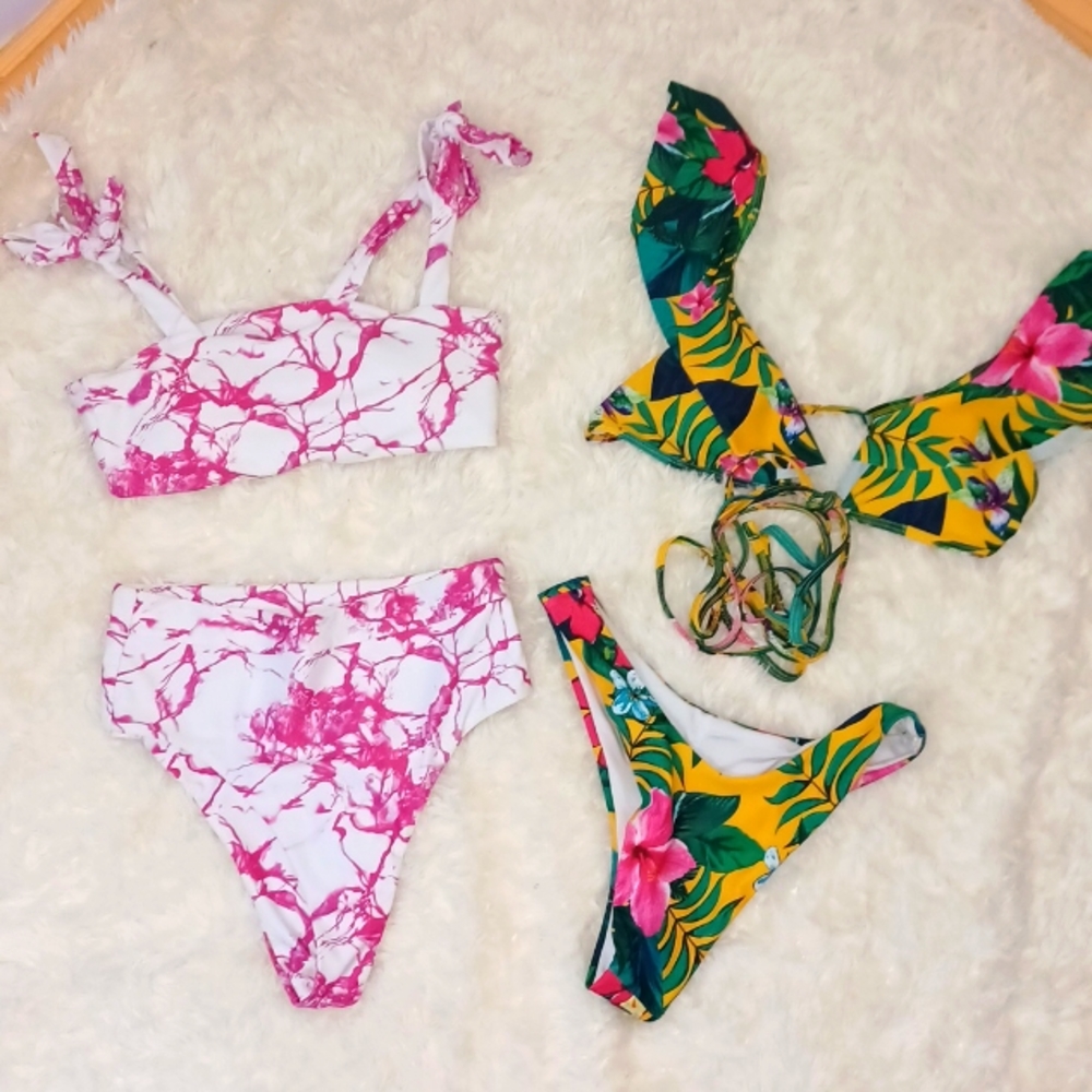 ITEM SHEIN !;BUNDLE (2) PIECE SWIMSUIT  SZ small